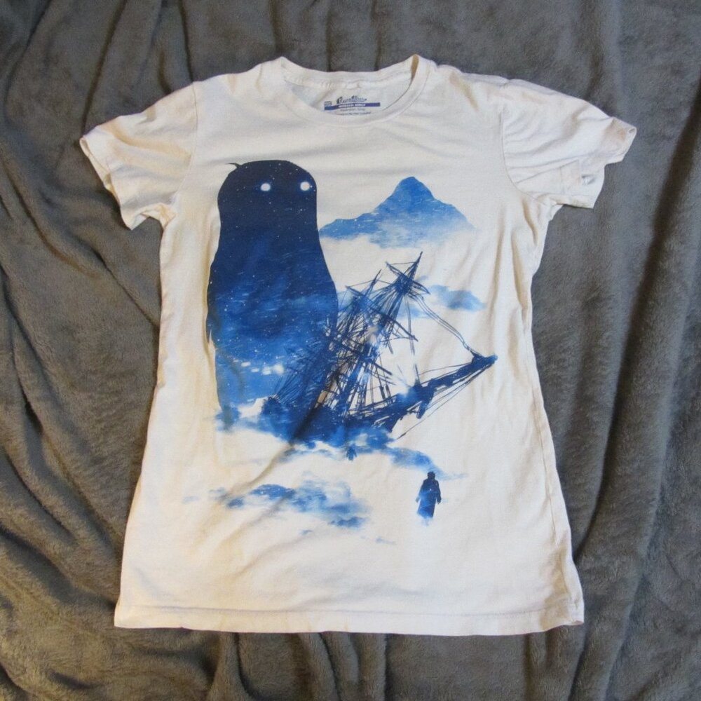 5 for $30 - 2011 threadless t-shirt medium girly abandon ship (CL46)